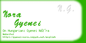 nora gyenei business card